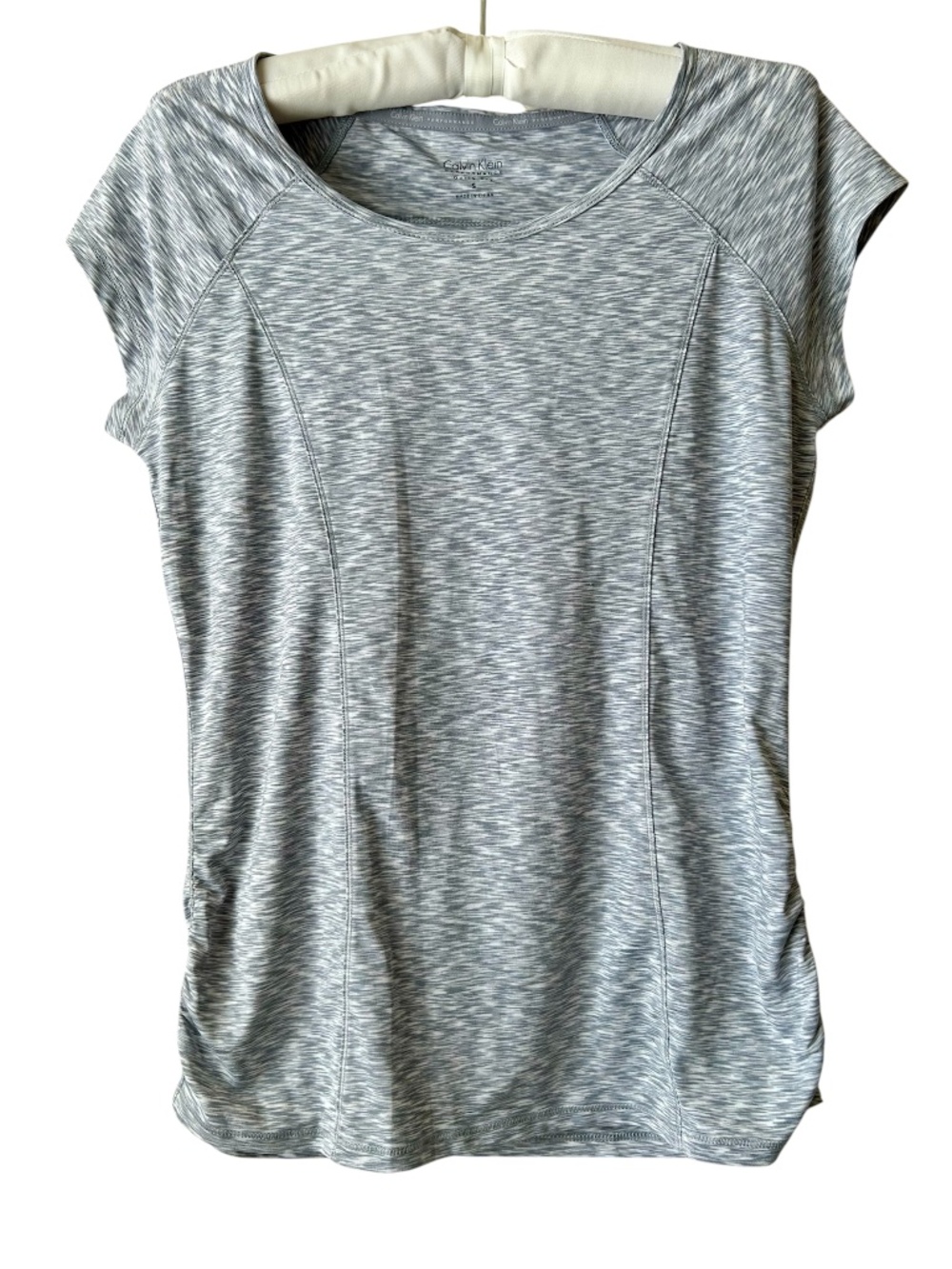 Calvin Klein Gray Merle Active Performance Quick Dry Short Sleeve Top Small